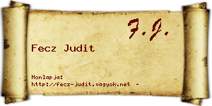 Fecz Judit névjegykártya