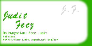 judit fecz business card